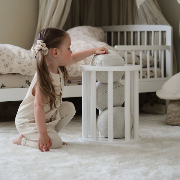 FitWood HILLA Plush Ball - Soft, Durable Sensory Ball for Kids | Linen fitwood