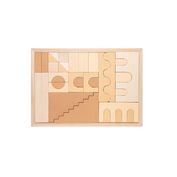 FitWood HUVILA Building Blocks β Educational Wooden Blocks for Creative Play | 3 Years+ fitwood Dune