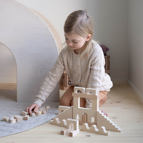 FitWood HUVILA Building Blocks β Educational Wooden Blocks for Creative Play | 3 Years+ fitwood