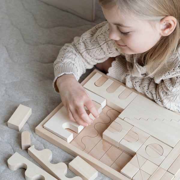 FitWood HUVILA Building Blocks β Educational Wooden Blocks for Creative Play | 3 Years+ fitwood