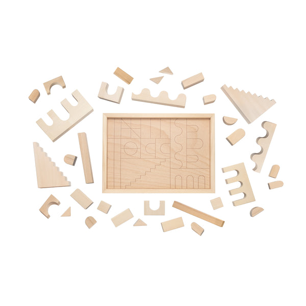 FitWood HUVILA Building Blocks β Educational Wooden Blocks for Creative Play | 3 Years+ fitwood