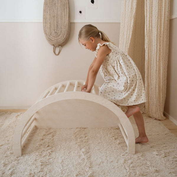 FitWood LUOTO II Climbing Arch | Multi-Functional Kids' Climber & Rocker | Sustainable Birch fitwood