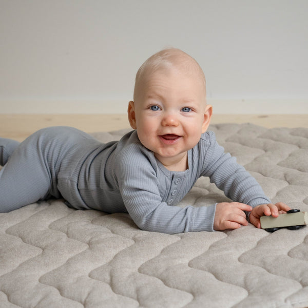 FitWood PILVI Play Mat – Soft, Durable, Non-Toxic Baby Mat for Tummy Time & Play | Sand, Machine Washable fitwood