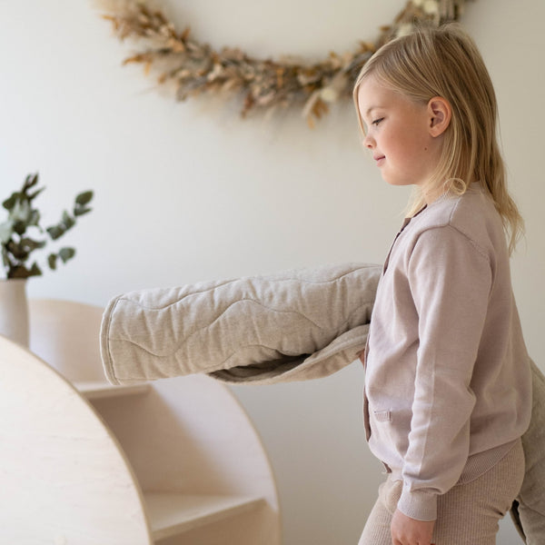 FitWood PILVI Play Mat – Soft, Durable, Non-Toxic Baby Mat for Tummy Time & Play | Sand, Machine Washable fitwood