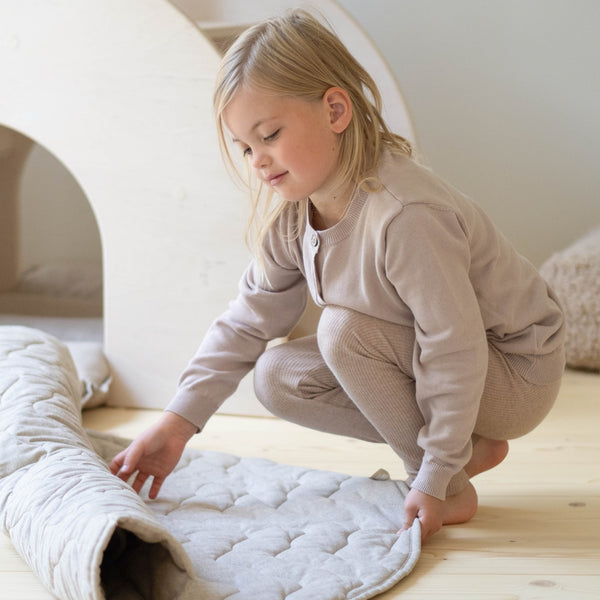 FitWood PILVI Play Mat – Soft, Durable, Non-Toxic Baby Mat for Tummy Time & Play | Sand, Machine Washable fitwood