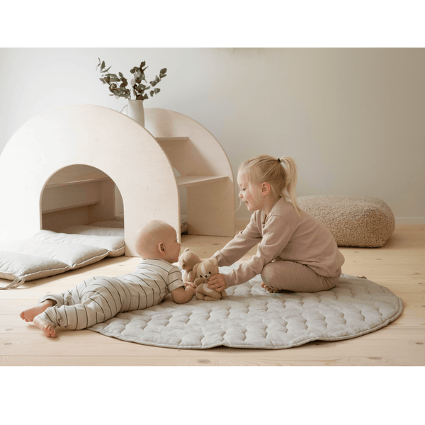 FitWood PILVI Play Mat – Soft, Durable, Non-Toxic Baby Mat for Tummy Time & Play | Sand, Machine Washable fitwood