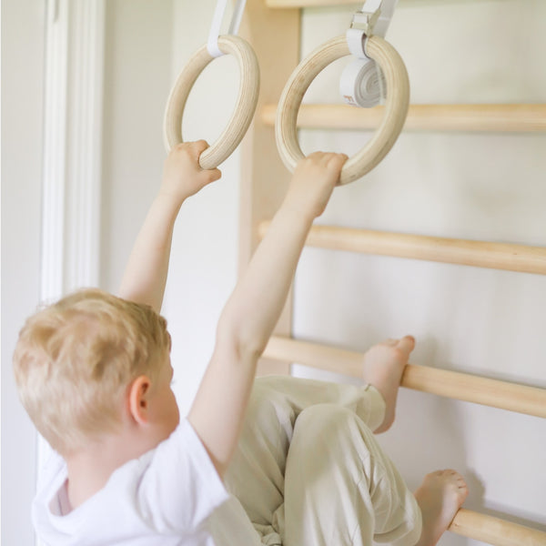 FitWood TAIMI Wall Bars - Stylish Birch Wood Gymnastic Bars for Home, Kids & Adults fitwood