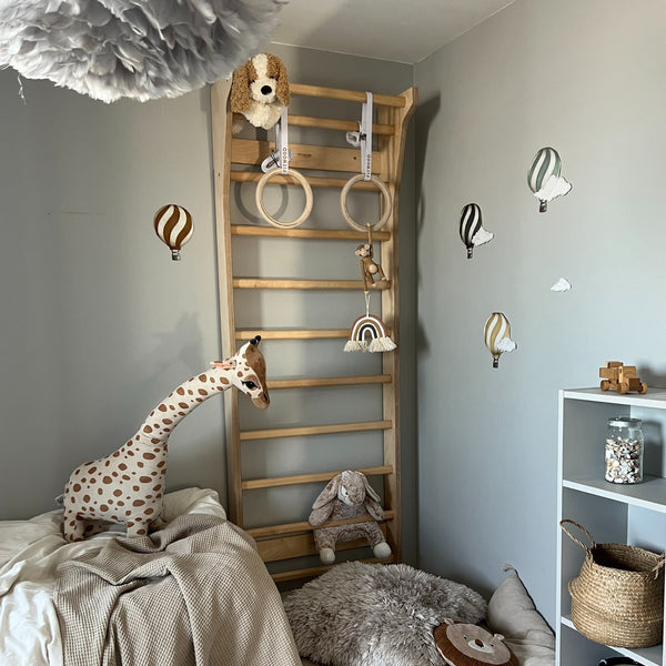 FitWood TAIMI Wall Bars - Stylish Birch Wood Gymnastic Bars for Home, Kids & Adults fitwood