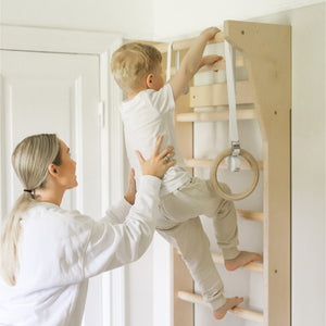 FitWood TAIMI Wall Bars - Stylish Birch Wood Gymnastic Bars for Home, Kids & Adults fitwood