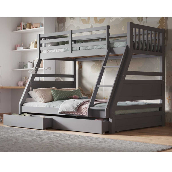 Flair Furnishings Ollie Triple Bunk Bed | Space-Saving Family Bunk flair