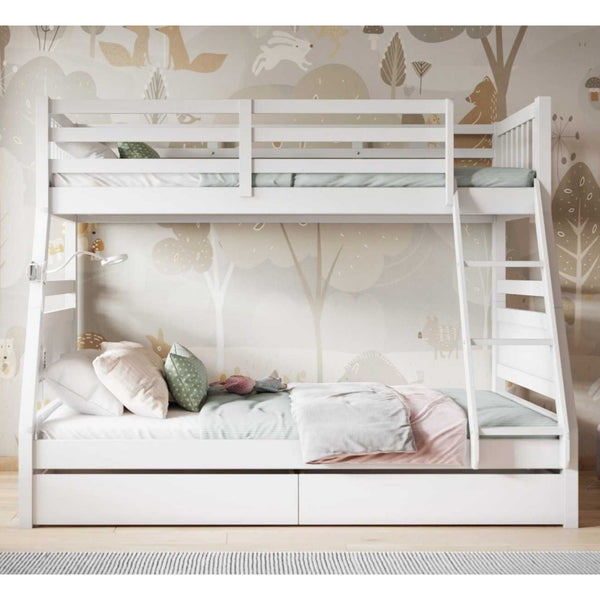Flair Furnishings Ollie Triple Bunk Bed | Space-Saving Family Bunk flair White