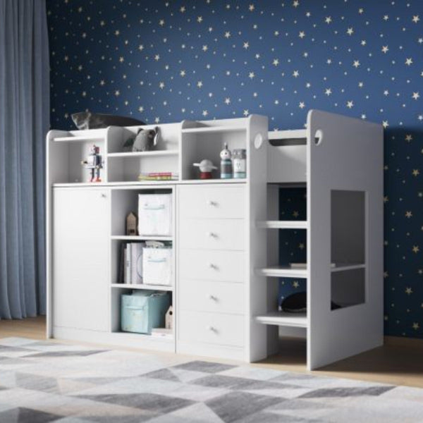 Flair Furnishings Wizard Junior High Sleeper Storage Station | Space-Saving Bed flair