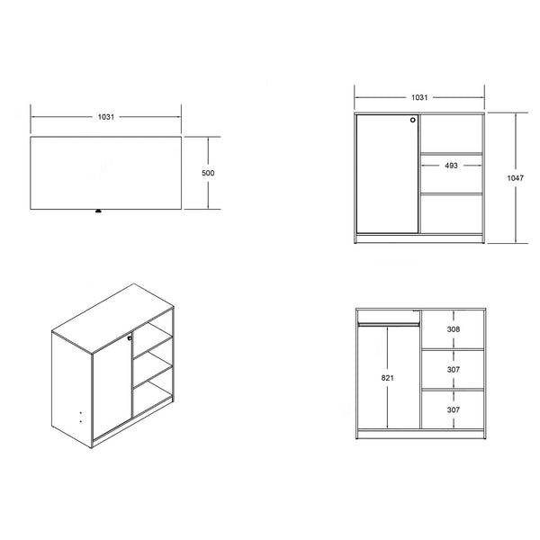Flair Furnishings Wizard Junior High Sleeper Storage Station | Space-Saving Bed flair