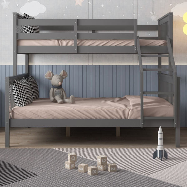 Flair Wooden Zoom Triple Bunk Bed | Space-Saving Shaker-Style Bunk flair Grey