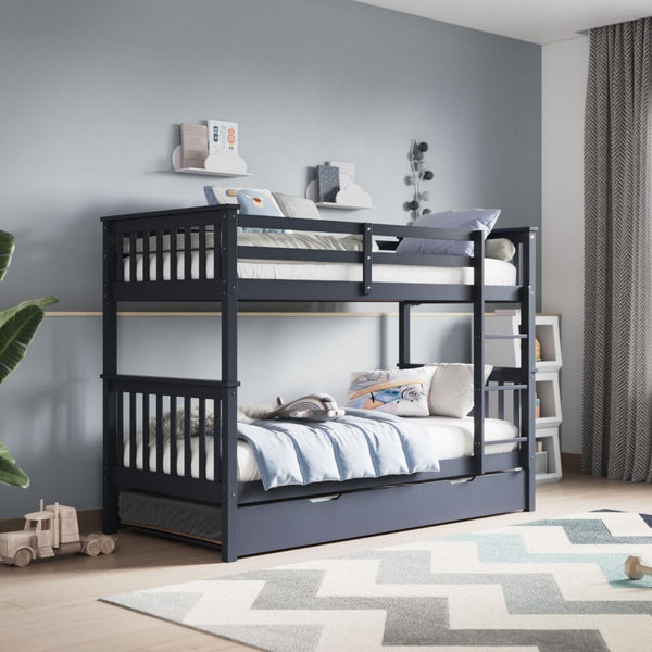 Flair Wooden Zoom Detachable Bunk Bed with Trundle | Space-Saving Design flair