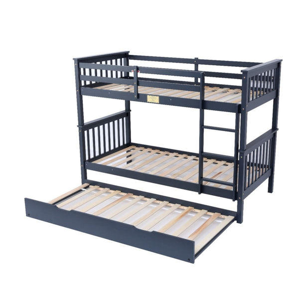 Flair Wooden Zoom Detachable Bunk Bed with Trundle | Space-Saving Design flair
