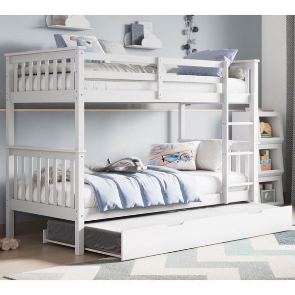 Flair Wooden Zoom Detachable Bunk Bed with Trundle | Space-Saving Design flair