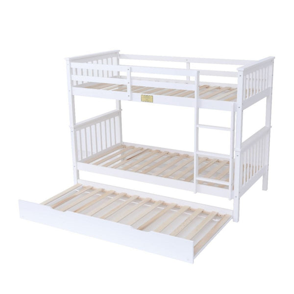 Flair Wooden Zoom Detachable Bunk Bed with Trundle | Space-Saving Design flair