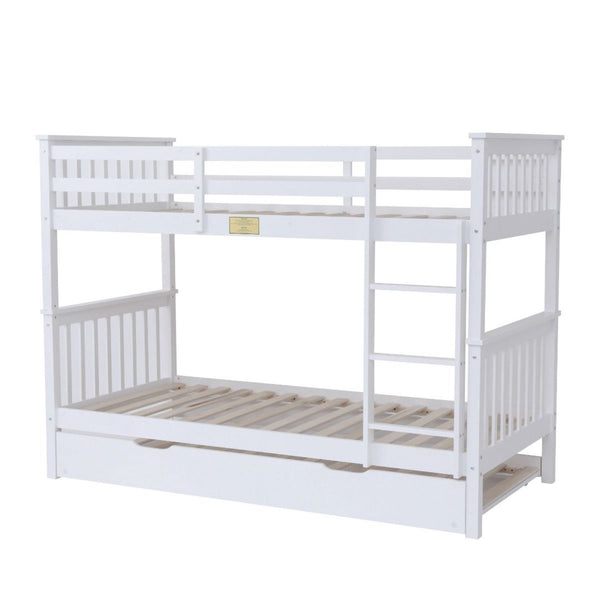 Flair Wooden Zoom Detachable Bunk Bed with Trundle | Space-Saving Design flair