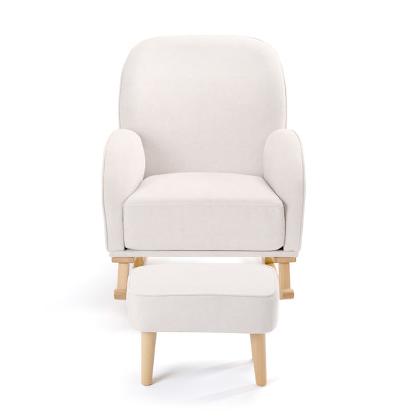 Freya Nursing Chair with Footstool | Ergonomic, Soft Upholstery & Rocking Motion babymore