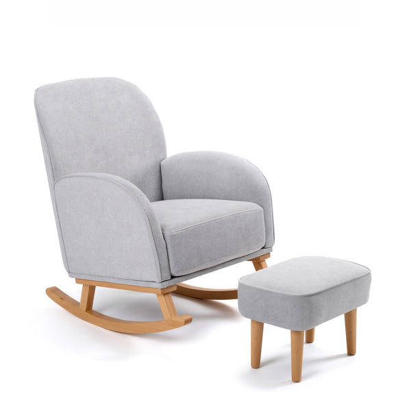 Freya Nursing Chair with Footstool | Ergonomic, Soft Upholstery & Rocking Motion babymore