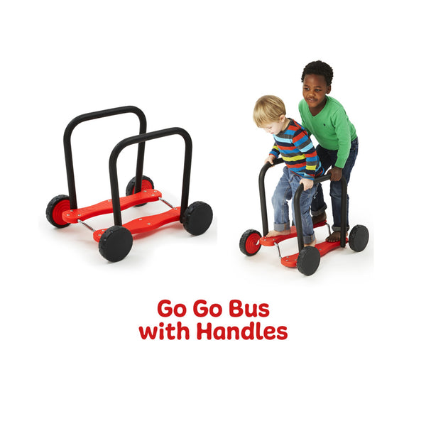 Gonge GoGo Bus Pedal Racer – Fun Balance & Coordination Training for Kids | 4 - 12 years gonge Red GoGo Bus with Handles