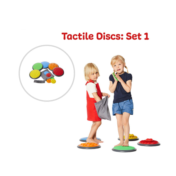 Gonge Tactile Disc Sets - Sensory Play for Hands & Feet | 2 - 11 Years gonge Set Option 1 - Vibrant Colours (10 Discs)