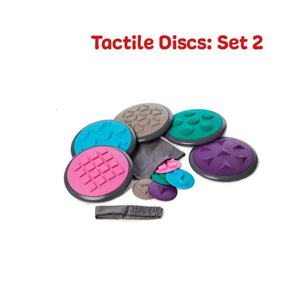 Gonge Tactile Disc Sets - Sensory Play for Hands & Feet | 2 - 11 Years gonge Set Option 2 - Dark Hued Colours (10 Discs)