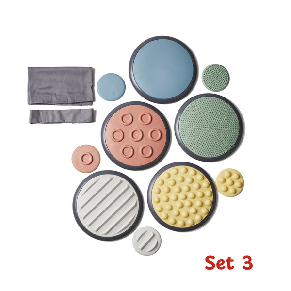 Gonge Tactile Disc Sets - Sensory Play for Hands & Feet | 2 - 11 Years gonge Set Option 3 - Nordic Pastels (10 Discs)