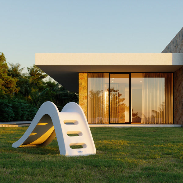 Jupiduu White Dolphin Outdoor Slide | Weatherproof Garden Slide for Kids | 18M+ jupiduu