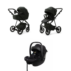 Mee-go Milano Evo 3-in-1 Pushchair | Complete Travel System with Car Seat & Carrycot meego Racing Green