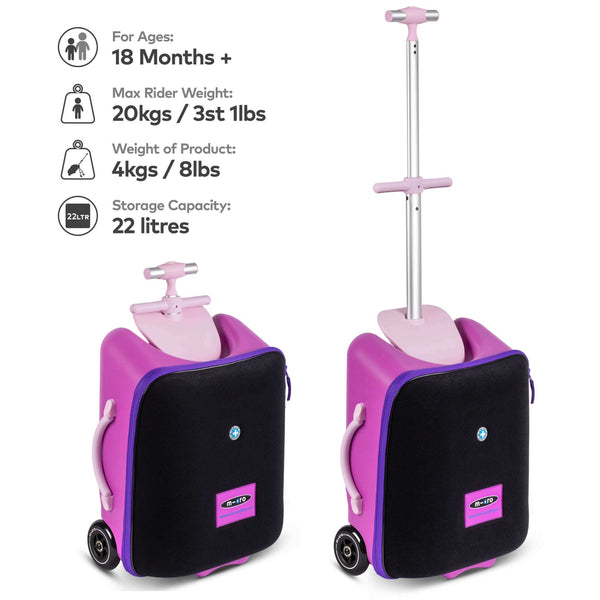 Micro Scooter Eazy Ride-On Luggage | Toddler Travel Suitcase & Holiday Stroller | 18M+ micro