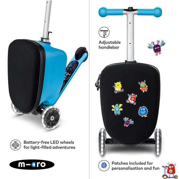 Mini Micro LED Luggage | Scooter Suitcase for Kids | Ages 2-6 micro