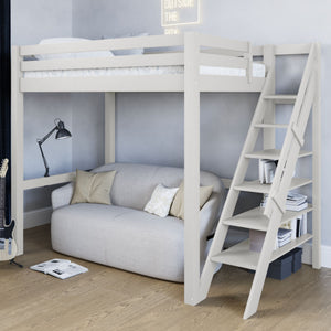Noomi Studio Loft Bed Double | FSC-Certified High Sleeper for All Ages noomi White Bendy LED Bunky Light (White) +Β£29.99 Noomi Eco Foam Mattress (+Β£97.5)