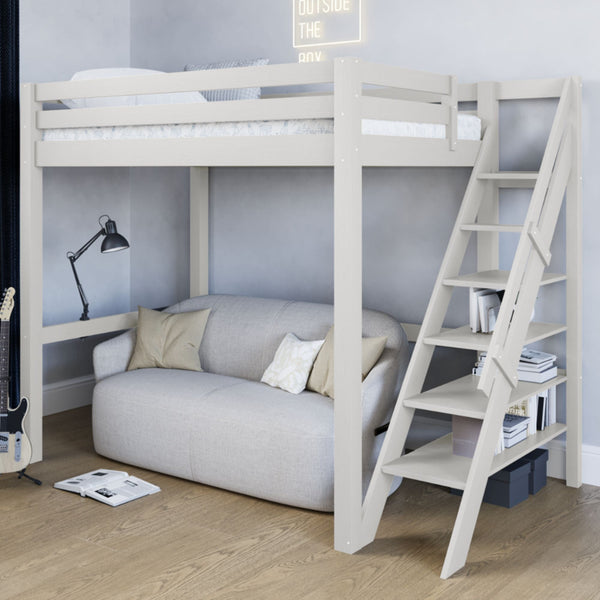 Noomi Studio Loft Bed Double | FSC-Certified High Sleeper for All Ages noomi White Bendy LED Bunky Light (White) +Β£29.99 Noomi Eco Foam Mattress (+Β£97.5)