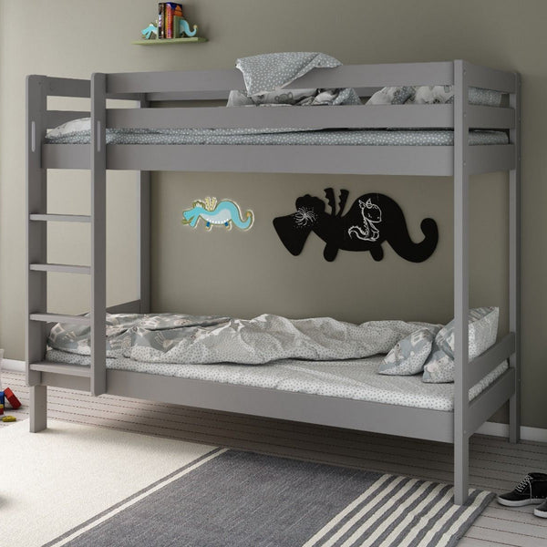 Noomi Nora Solid Wood Bunk Bed with Optional Storage | FSC-Certified noomi Grey No Storage