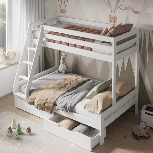 Noomi Nora Solid Wood Triple Bunk Bed with Optional Storage | FSC-Certified noomi