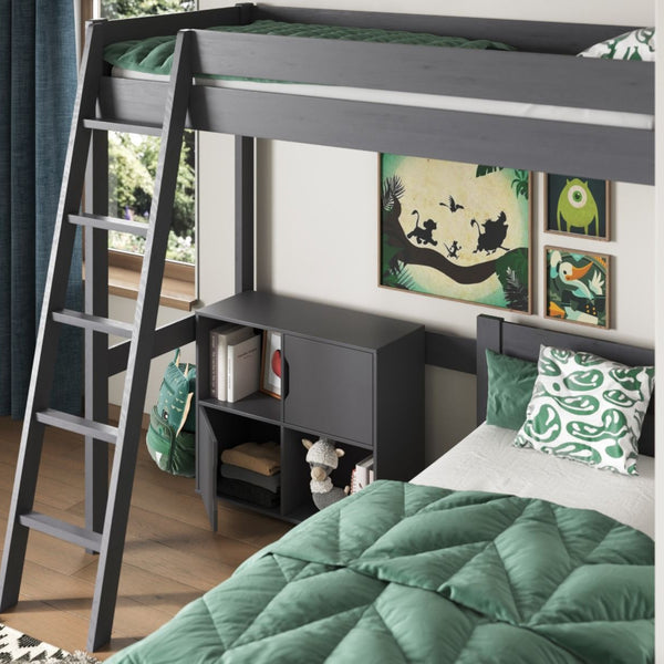 Noomi Tera High Sleeper with Single L-Shaped Bed | FSC-Certified Bunk Bed noomi