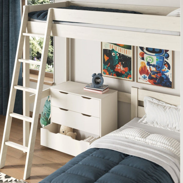 Noomi Tera High Sleeper with Small Double L-Shaped Bed | FSC-Certified Bunk Bed noomi