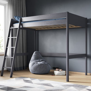 Noomi Tera Solid Wood Small Double High Sleeper Bed | FSC-Certified Loft Bed noomi Grey