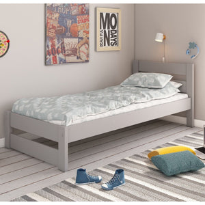 Noomi Tera Solid Wood Single Bed | FSC-Certified & Sustainable Design noomi Grey