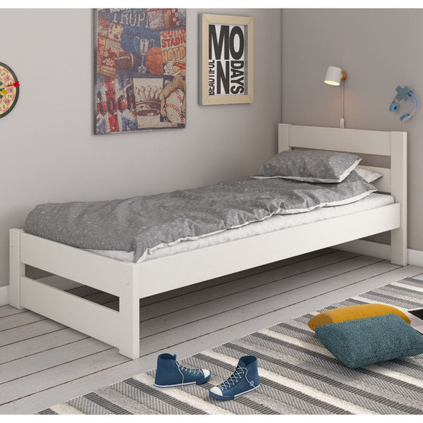 Noomi Tera Solid Wood Single Bed | FSC-Certified & Sustainable Design noomi White
