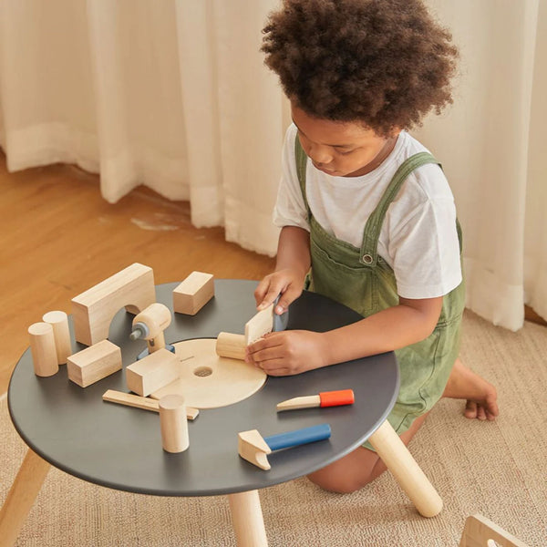 PlanToys Handy Carpenter Set | Wooden Tool Kit for Kids | Ages 3+ Wooden Toy PlanToys