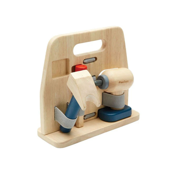 PlanToys Handy Carpenter Set | Wooden Tool Kit for Kids | Ages 3+ Wooden Toy PlanToys