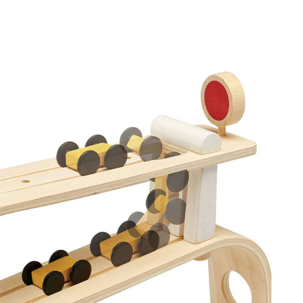 PlanToys Ramp Racer | Wooden Racing Track Toy for Toddlers | Ages 18M+ Wooden Toy PlanToys