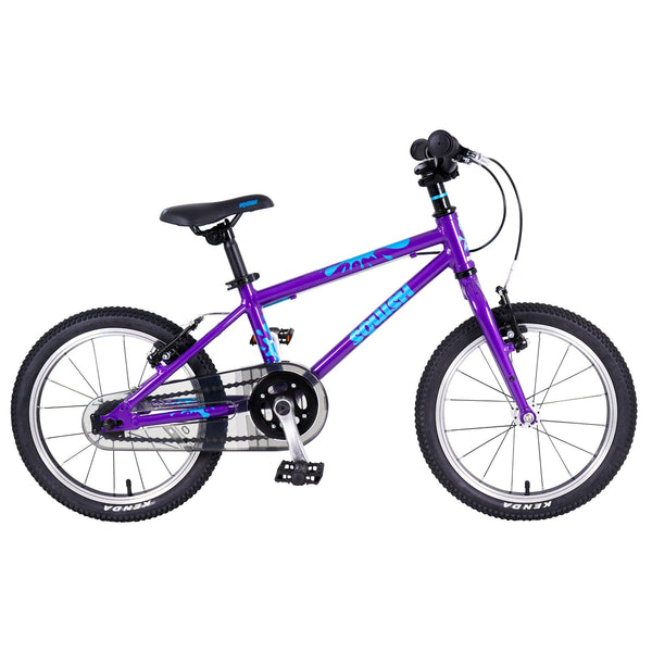 Squish 16 Kids Bike – Lightweight Aluminium First Pedal Bike | Ages 4+ squish Purple 85% Assembled