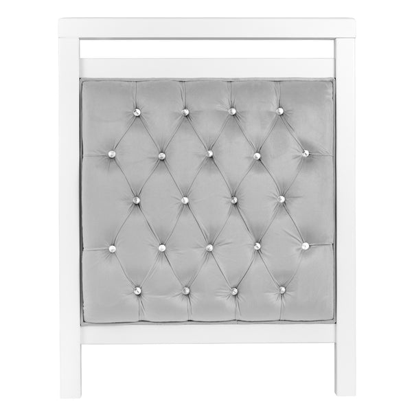 Velvet Deluxe Cot Bed - White | Luxurious White Velvet, Converts to Toddler Bed babymore