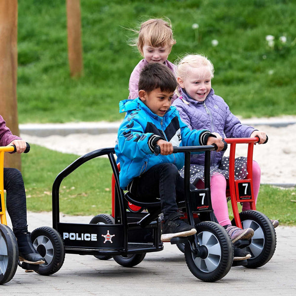 Winther Circleline Police Trike Black - Durable Role-Playing Ride-On for Kids | Ages 4-7 winther