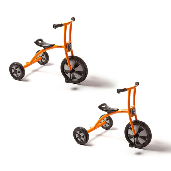 Winther Tricycle Bundle - 2 Circleline Large Trikes for Kids Orange | Ages 4-8 winther