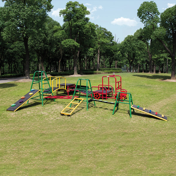 Wisdom Outdoor Play Gym Complete Set – 16-Piece Climbing System | Ages 3-11 wisdom